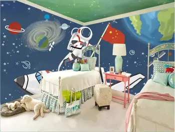 3d תמונות טפט לקירות בגלילים מותאם אישית ציור קיר החלל והיקום חלל חדר ילדים עיצוב הבית 3d לוחות על הקיר