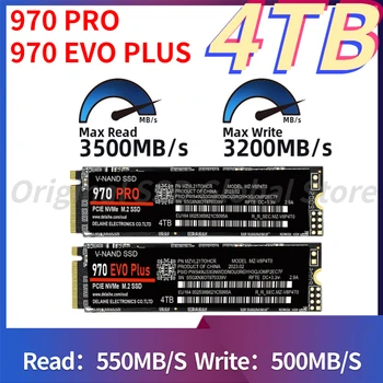 4TB 970EVO 970PRO PCIe 4.0 NVMe M. 2 2280 2TB 1TB SSD פנימיים של מצב מוצק קשיח עבור שולחן העבודה של מחשב נייד MLC מחשב PS4 PS5