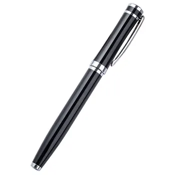 50Pcs עט כדורי אלגנטי דיו שחור מתכת עטים לעסקים מתנה חלקה כתיבה עט לגברים חתימה נחמדה עט רולר בול