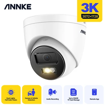 ANNKE כפולה חכמה-אור מצלמת IP 3K H. 265+ יום נקי לילה IR מצלמה רשת IP67 עמיד למים ואבק אדם רכב, איתור