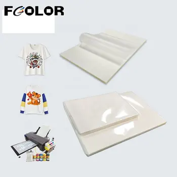 Fcolor סיטונאי 100 דפים/חבילה חם לקלף כפול מצופה A4 DTF העברת חום PET נייר DTF מדפסת מכונת דפוס הדפסה