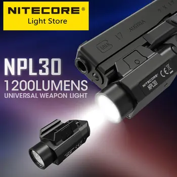 NITECORE NPL30 הנשק אור טקטי הרובה המנורה 1200 לומן הוביל צבא פנס על האקדח איירסופט Picatinny Rail 2xCR123A סוללה