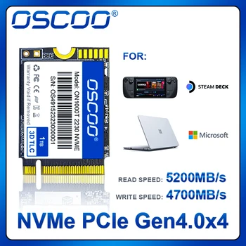 OSCOO 1TB 512GB M. 2 SSD 2230 NVMe PCIe Gen 4x4 SSD עבור Microsoft Surface ProX משטח נייד 3 קיטור הסיפון פנימי דיסק קשיח