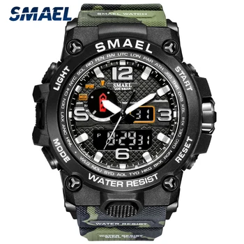 SMAEL מותג אופנה ספורט גברים שעוני גברים, אנלוגי קוורץ שעון צבאי לצפות זכר השעון של הגברים 1545 relogios masculino
