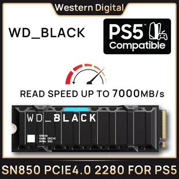Western Digital WD_BLACK SN850 עם גוף קירור SSD 1TB 2TB M. 2 NVMe PCIe 4.0 2280 SSD עבור PS5 פלייסטיישן 5 המשחקים הנייד המחשב