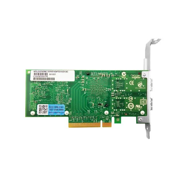 X520-DA2 10Gigabit כפול יציאת SFP+ כרטיס רשת PCIe2.0 X8 ערכת שבבים Intel 82599ES