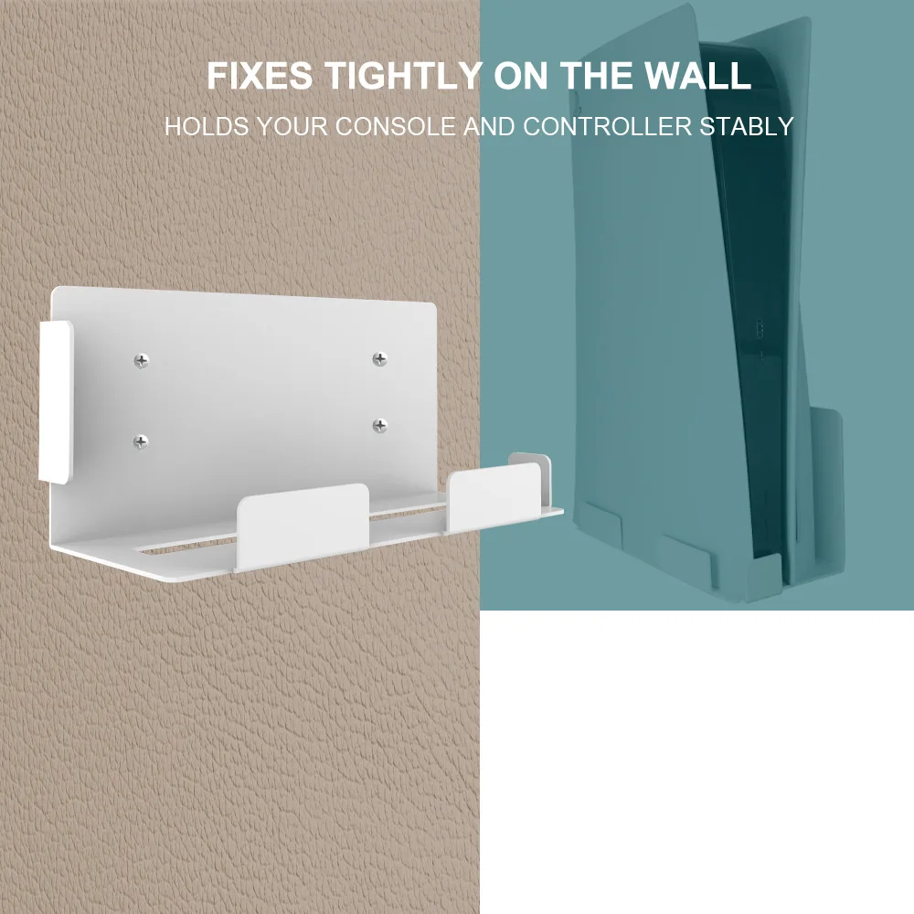 הקיר עומד על PS5 מסוף יציב קיר מתכת בעל שמירת מקום תואם עם דיסק & גרסה דיגיטלית התקנה קלה