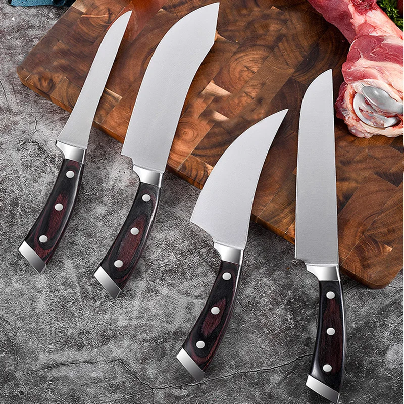 ליאנג דה מקצועי דופק את סכיני השחיטה מיוחד לשחוט כבש בקר דימום סכין ללעוג עצם ובשר הסכין