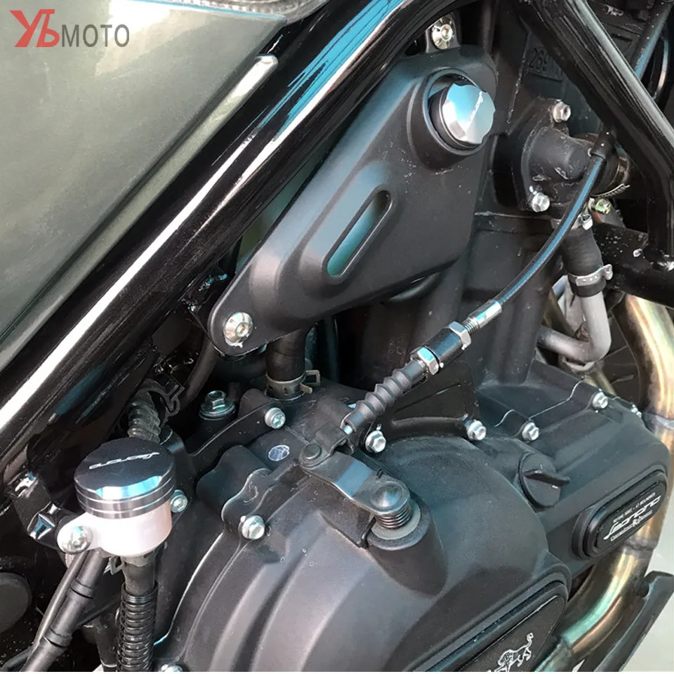 פלאש עסקאות אופנוע אלומיניום הגליל הקדמי & אחורי דלק נוזל בלמים המאגר מכסה מיכל קאפ עבור בנלי Leoncino 500 BJ500