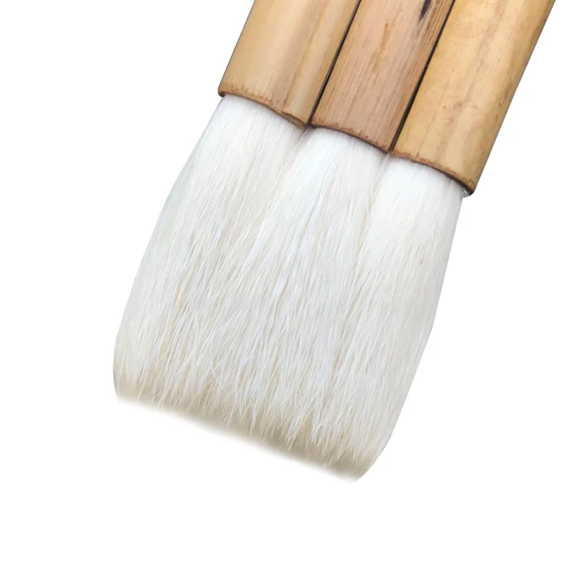 צמר צבע מברשת שיער עז משותפת מברשת ידית עץ בצבעי אקריליק צבע שמן מברשות לציור ציוד אמנות