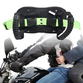 אופנועים קטנועים חגורת הבטיחות במושב אחורי נוסע ידית אחיזה נהיגה בטוחה עם עיצוב משקף החלקה, רצועה אוניברסלי