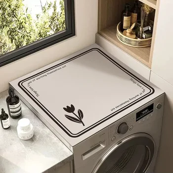 אנטי להחליק מטבח, מחצלות תוף מכונת הכביסה לכסות את המקרר מקסימום אבק השטיח התנור מכסה מיקרוגל Dustproof מחצלת