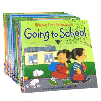 אקראי 5 ספרים באנגלית Usborne ספרים לילדים ילדים ספרי תמונות התינוק הסיפור המפורסם החווה סיפורי סדרת Farm סיפור הספר