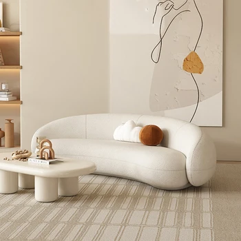 בסגנון נורדי בד הספה Xxl ארגונית מודרנית מעוקל הספה מינימליסטי קומה עיצוב עצלן Divani Soggiorno הרהיטים בסלון