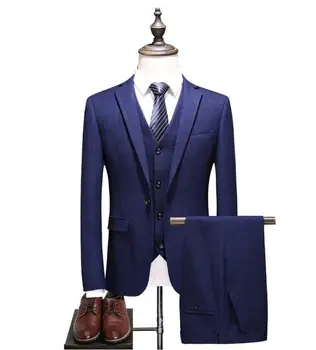 (ז ' קט+אפוד+מכנסיים) 2019 סגנון חדש חליפות חתונה מזדמן צבעוני זכר באיכות גבוהה חליפת עסקים של גברים מסיבת טיפוח מתאים