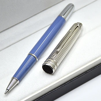 חדש מגיע MB הקרחון סדרה 163 כחול שרף רולר בול עט עט כדורי המשרד הספר כתיבה עטים נובעים עם מספר סידורי.
