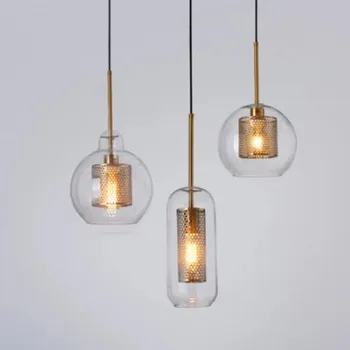 מודרני נברשות זכוכית הכדור התליון מנורות סלון חדר האוכל תאורה הביתה Appliance אורות התקרה