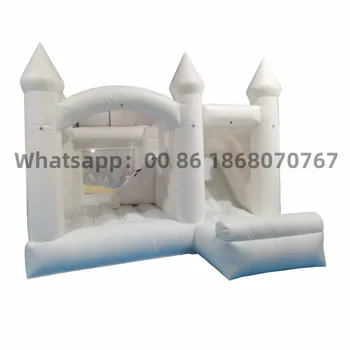 מסחרי חם למכור PVC גדול פנימי וחיצוני חתונה לבנה מתנפח טירה טרמפולינה שקופית yly-059