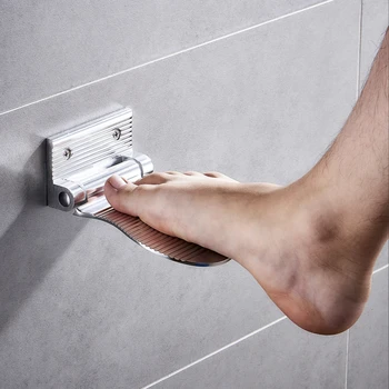 מרחב Aluninum שירותים דוושת חדר מקלחת אנטי להחליק בטיחות הרגל לנוח בטיחות דוושת קולב האמבטיה אביזר מדף