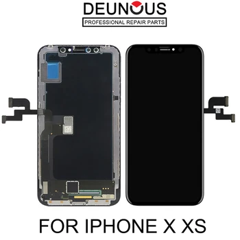 עבור iPhone X oled LCD תצוגה עבור IPhone XS AMOLED oled OEM מסך מגע עם הדיגיטציה החלפת הרכבה, חלקים שחור