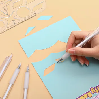 פשוט אמנות השירות סכין עט ילדה Scrapbooking כלים DIY מלאכה אלבום יומן של תלמיד ידנית לחיתוך נייר גילוף אספקה