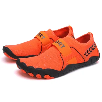 קיץ אופנה חדשה כתום Mens נעלי חמש אצבעות לשני המינים נעלי ספורט גברים נעלי ספורט מים מקורה יוגה נעליים בתוספת גודל 47 נעליים