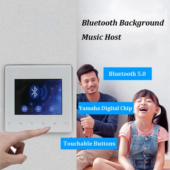 קיר רכוב Bluetooth מגברי השמע של לוח חכם, מערכת קולנוע ביתית, Amplificador FM 2/4 CH 25W, תמיכה להתחבר 2-8 רמקולים